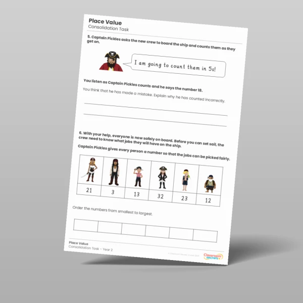 An image of the Place Value Consolidation Task Resource