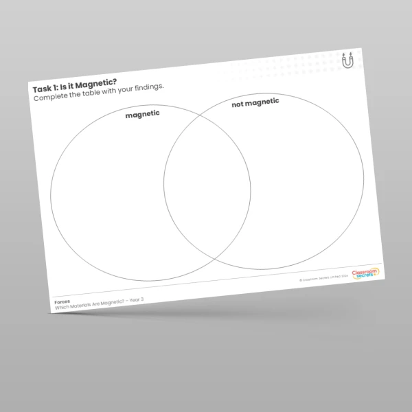 An image of the Lesson 5: Is It Magnetic? Worksheet Resource
