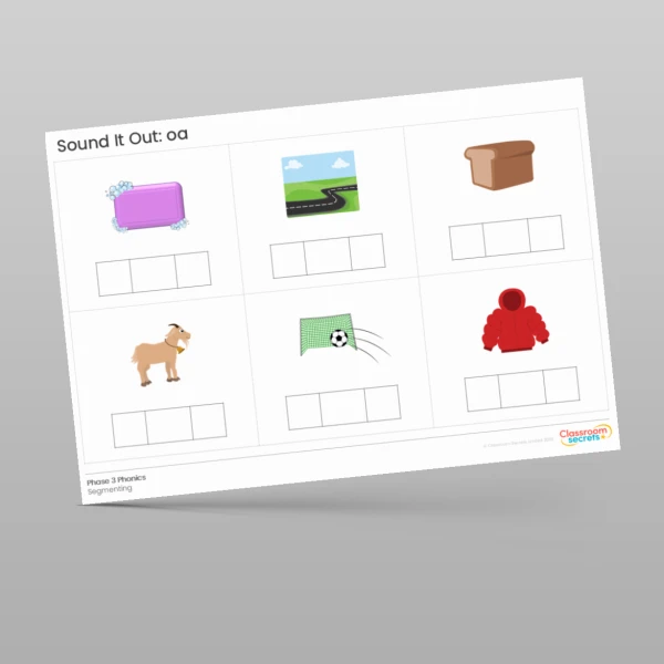 An image of the Phonics Sound It Out: oa Resource