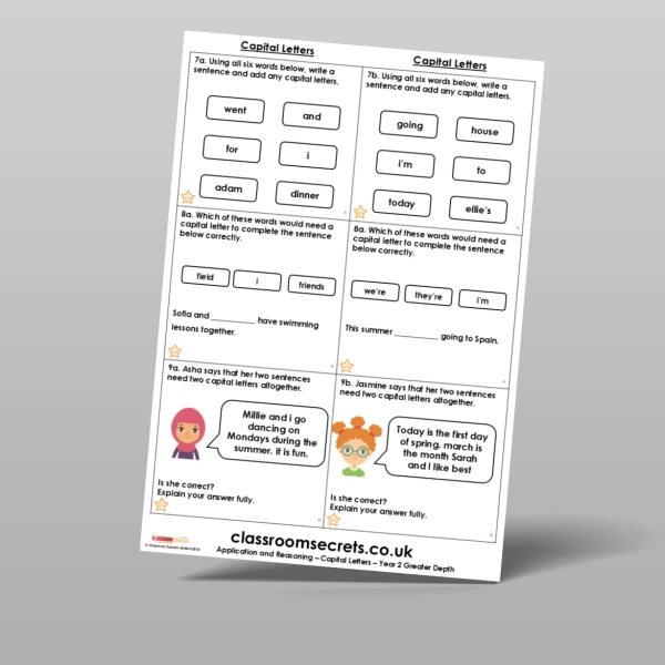 An image of the Free Capital Letters Application and Reasoning Resource