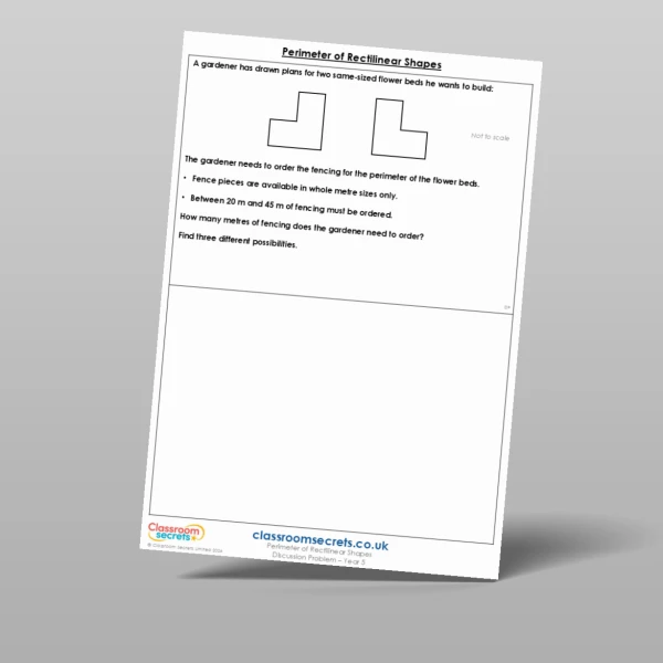 An image of the Perimeter of Rectilinear Shapes Discussion Problem Resource
