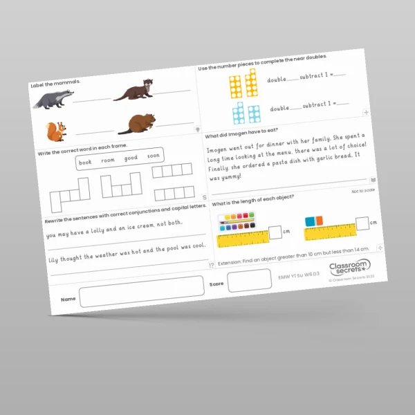 An image of the Early Morning Work Summer Week 6 Resource