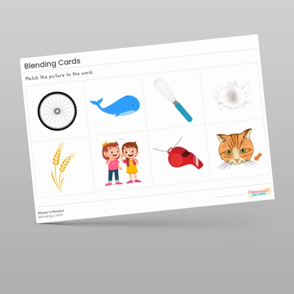 An image of the Blending Cards: wh Resource