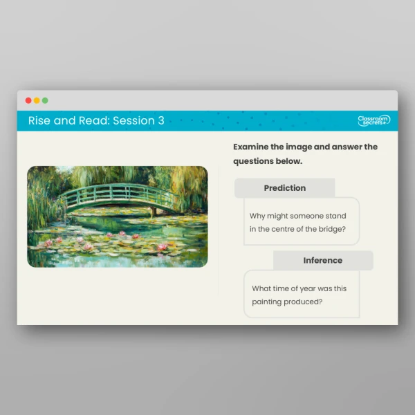 An image of the Rise and Read Monet Resource