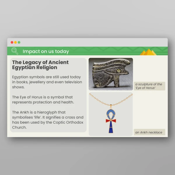 An image of the Lesson 4: How Did Religion Affect the Egyptians? PPT Resource