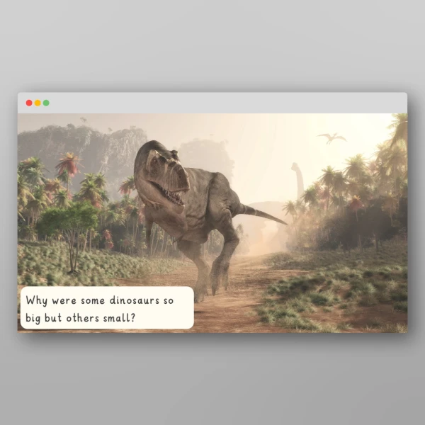 An image of the Dinosaurs I Wonder Discussion Prompts Resource