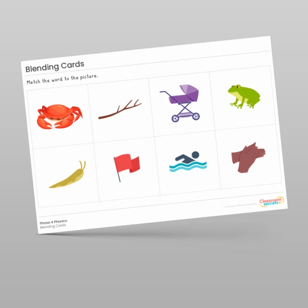 An image of the Blending Cards: CCVC words Resource
