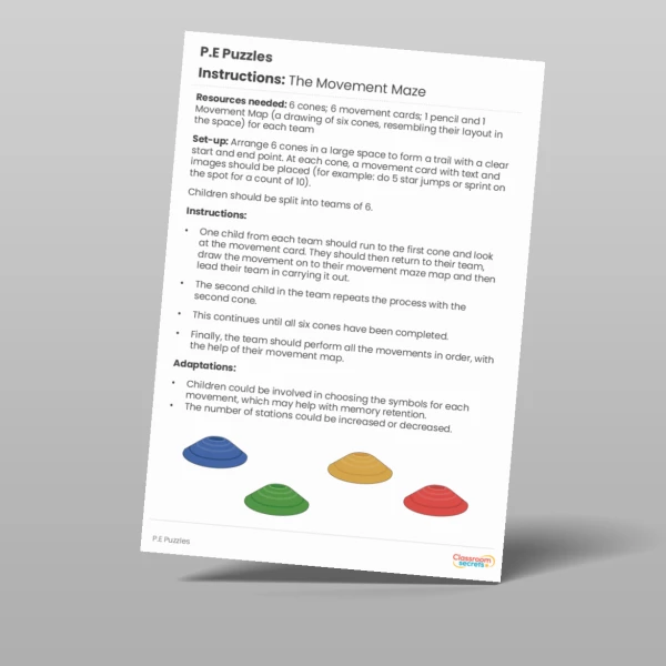 An image of the P.E. Puzzles Activity Pack Resource