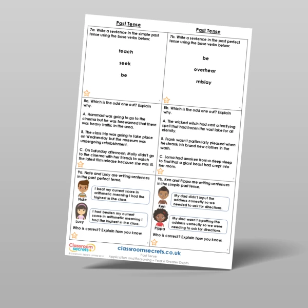 An image of the Past Tense Application and Reasoning Resource