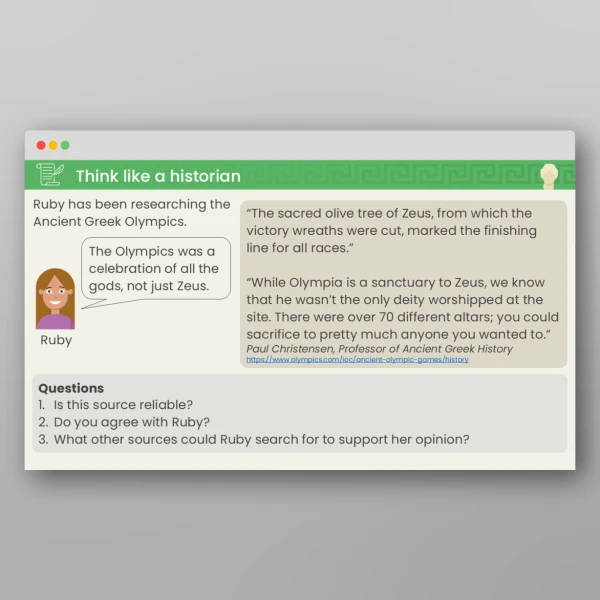 An image of the Lesson 5: How Do the First Olympic Games Compare to Today's Olympics? PPT Resource