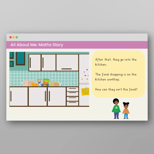 An image of the All About Me Maths Story Resource
