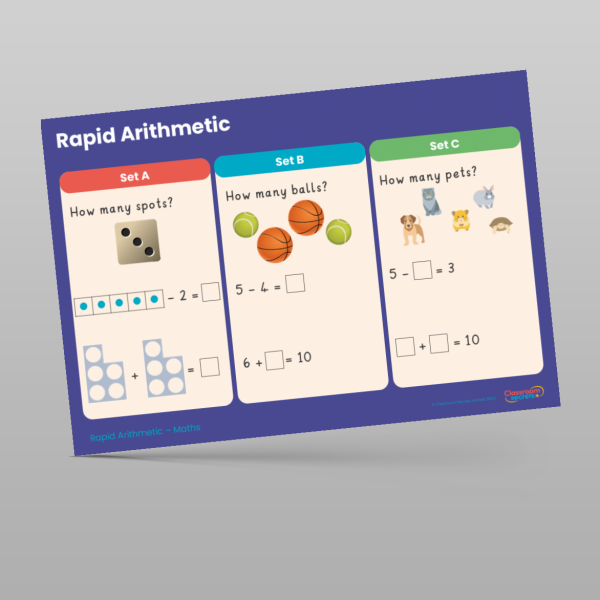Year 1 Autumn Week 5 Rapid Arithmetic Resource | Classroom Secrets