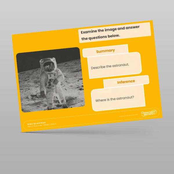 An image of the Summer 1 Week 3 Wake Up and Work Resource