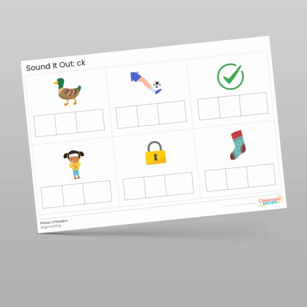 An image of the Phonics Sound It Out: ck Resource