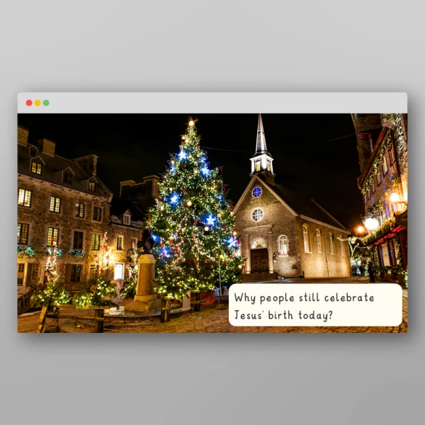 An image of the Christmas I Wonder Discussion Prompts Resource