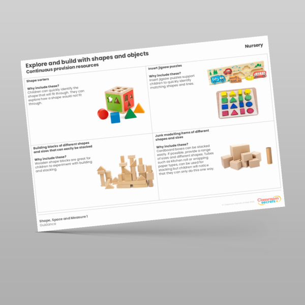 Eyfs Wr Maths Aligned Planning Nursery Shape Space And Measure 1 ...