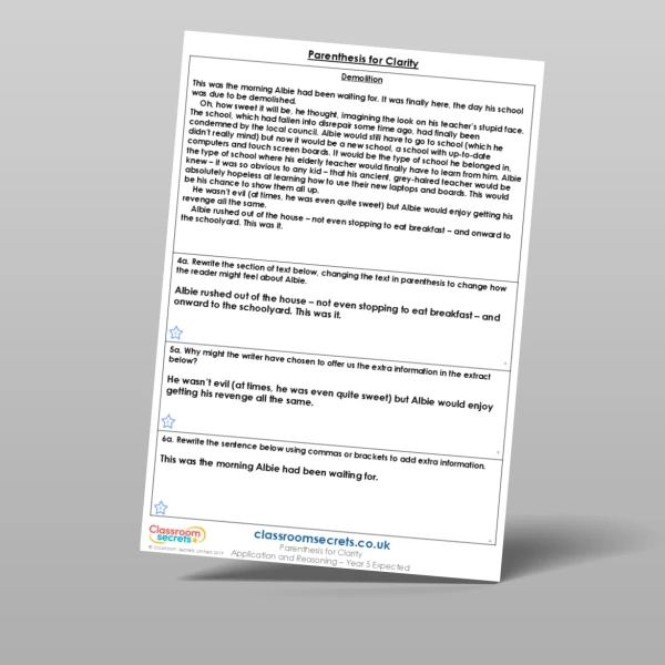 An image of the Parenthesis for Clarity Application and Reasoning Resource