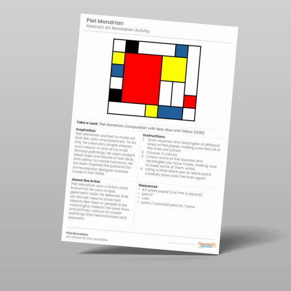 An image of the World Art Day Activities Resource