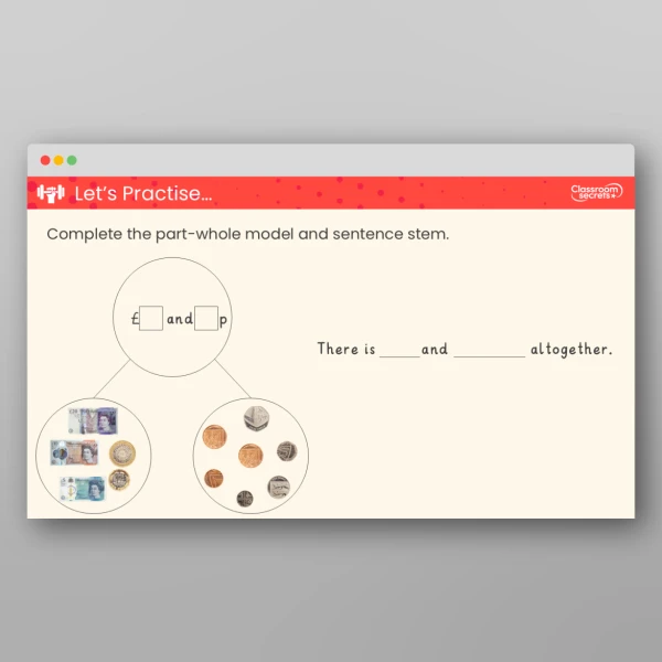 An image of the Count Money (Pounds and Pence) Teaching PPT Resource