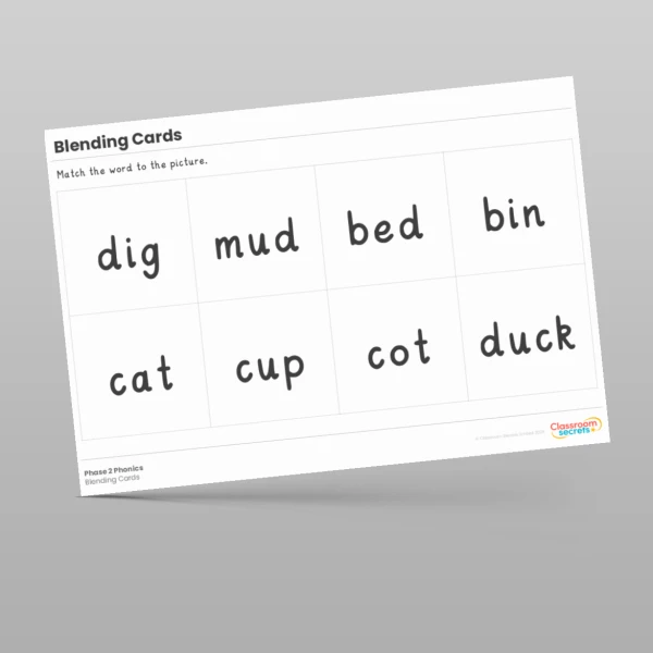 An image of the Blending Cards Resource