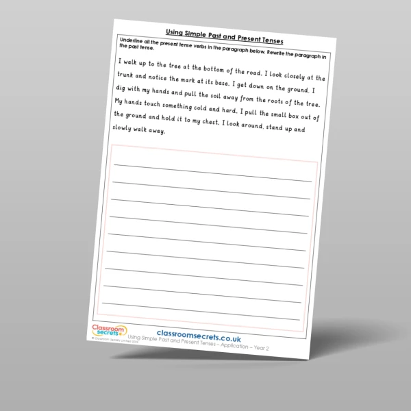 An image of the Using Simple Past and Present Tenses Application Resource