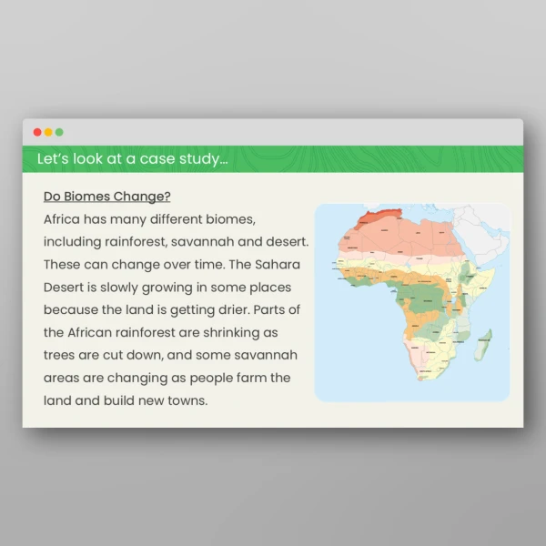 An image of the Biomes Around the World Geography PPT Resource