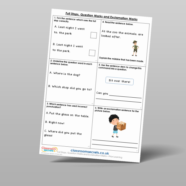 Year 2 Full Stops Question Marks And Exclamation Marks Prior Learning Year 2 Full Stops Question Marks And Exclamation Marks Prior Learning