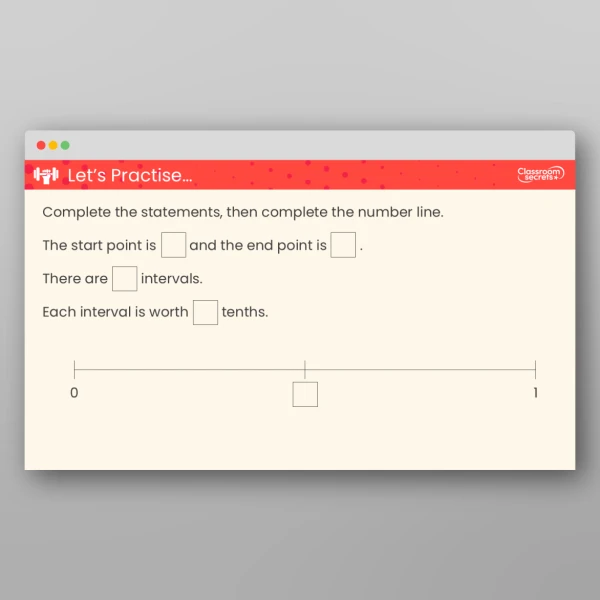 An image of the Tenths on a Number Line Teaching PPT Resource