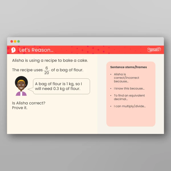 An image of the Decimal and Fraction Equivalents Teaching PPT Resource