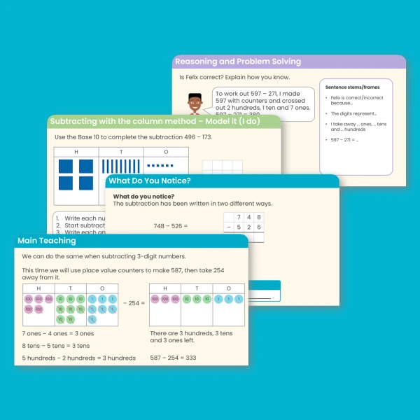 An image of the Subtract Two Numbers (no exchange) Teaching PowerPoint Resource