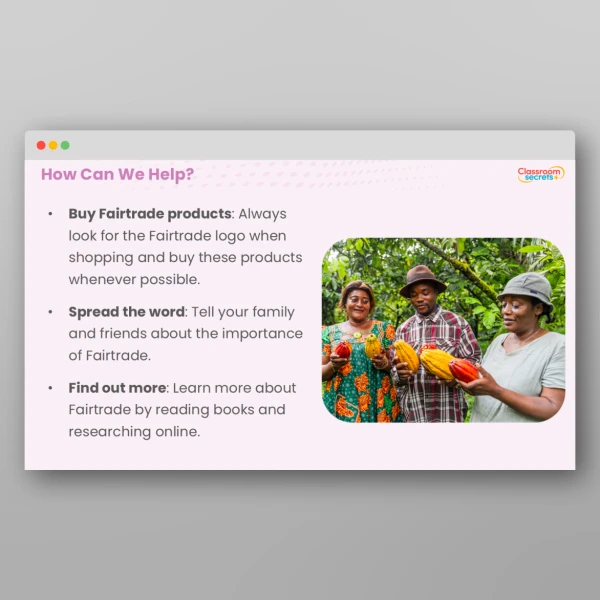 An image of the Fairtrade: The Journey of Chocolate Teaching PPT Resource