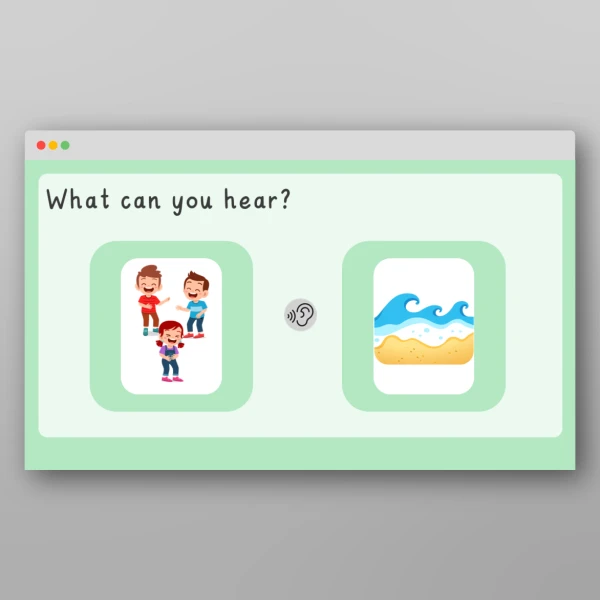 An image of the Phase 1 Phonics Environmental Sounds Seaside PPT Resource