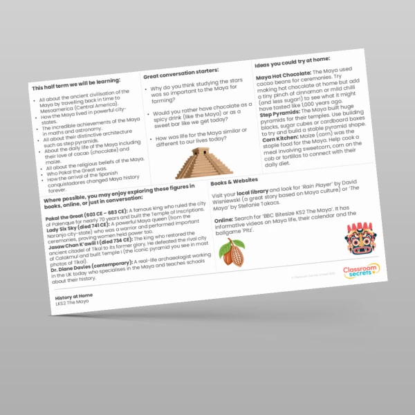 An image of the The Maya History at Home Resource