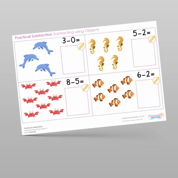 An image of the Subtracting using Objects Learning Activity Resource