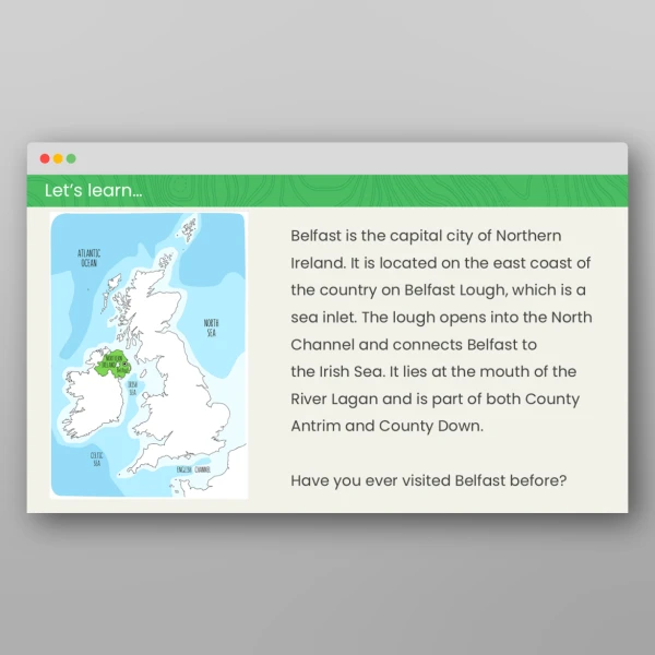 An image of the All About Belfast Geography PPT Resource