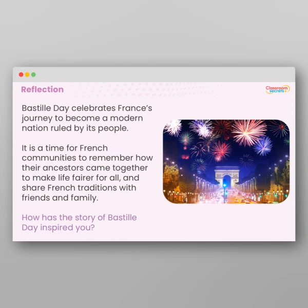 An image of the Bastille Day Whole School Assembly Resource