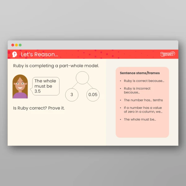 An image of the Partition Decimals Teaching PPT Resource
