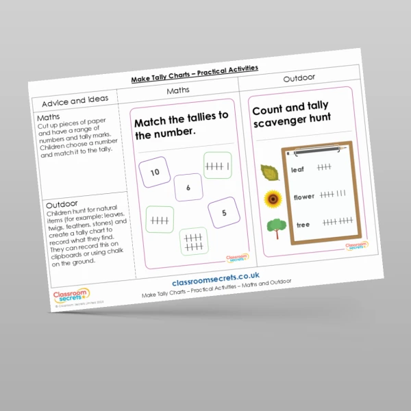 An image of the Make Tally Charts Practical Activities Resource