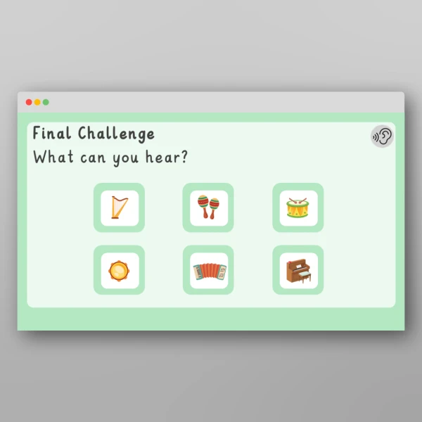 An image of the Phase 1 Phonics Environmental Sounds Instruments PPT Resource