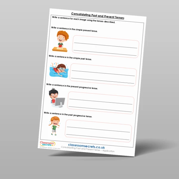 An image of the Consolidating Past and Present Tense Application Resource