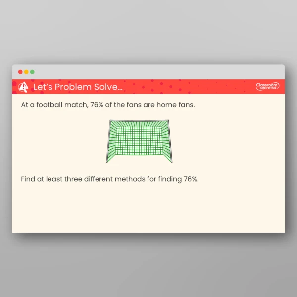 An image of the Understand Percentages Teaching PPT Resource