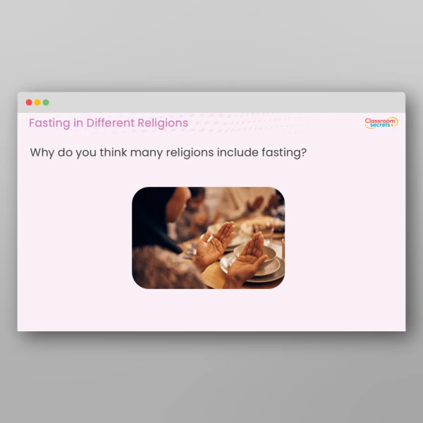 An image of the Fasting in Different Religions PPT Resource