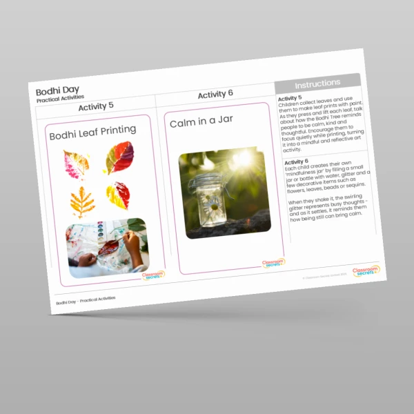 An image of the Bodhi Day Practical Activities Resource