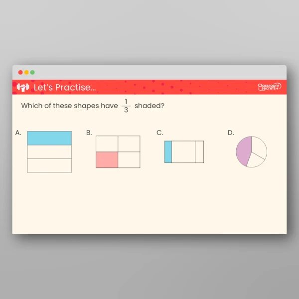 An image of the Recognise a Third Teaching PPT Resource