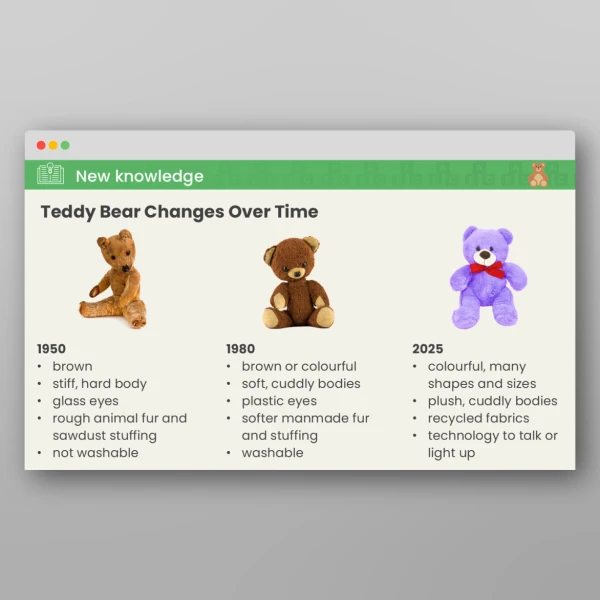 An image of the Toys Through Time How Have Toys Changed? PPT Resource