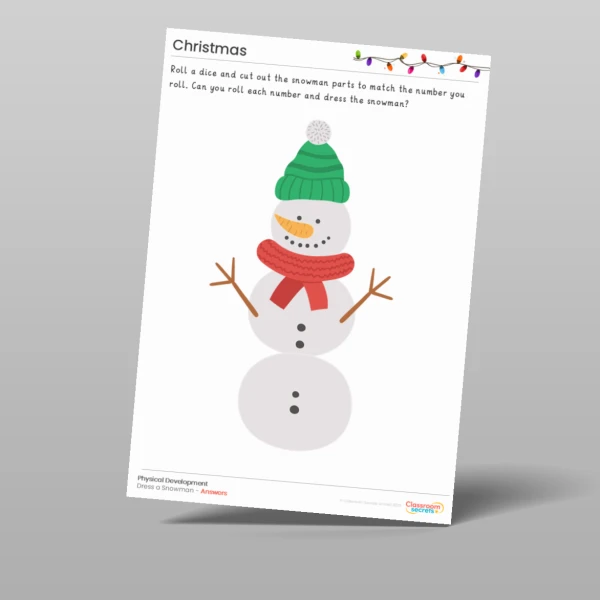 An image of the Dress a Snowman Activity Resource