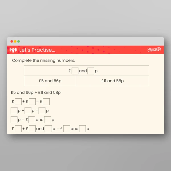 An image of the Add Money Teaching PPT Resource