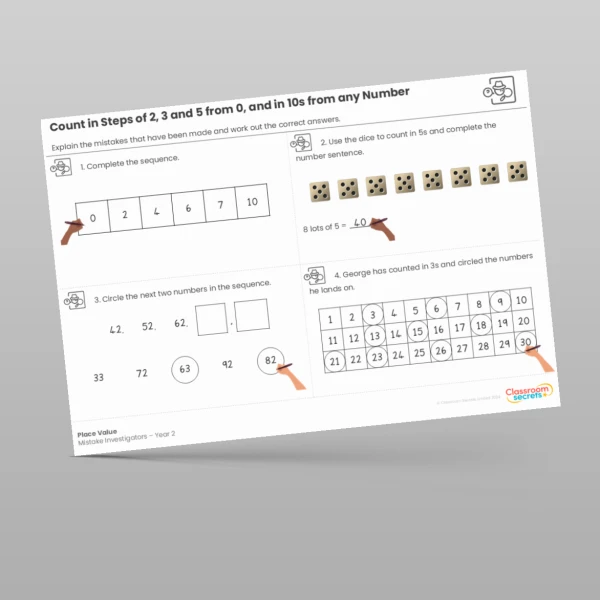 An image of the Place Value Mistake Investigators Resource