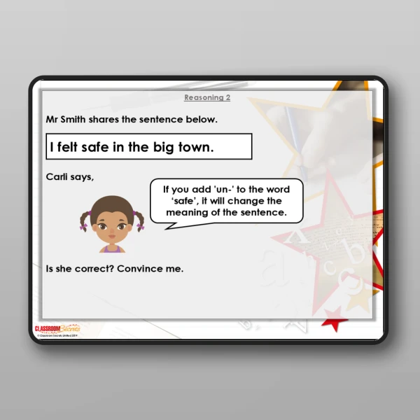 An image of the Adding ‘un-’ Modelling PPT Resource