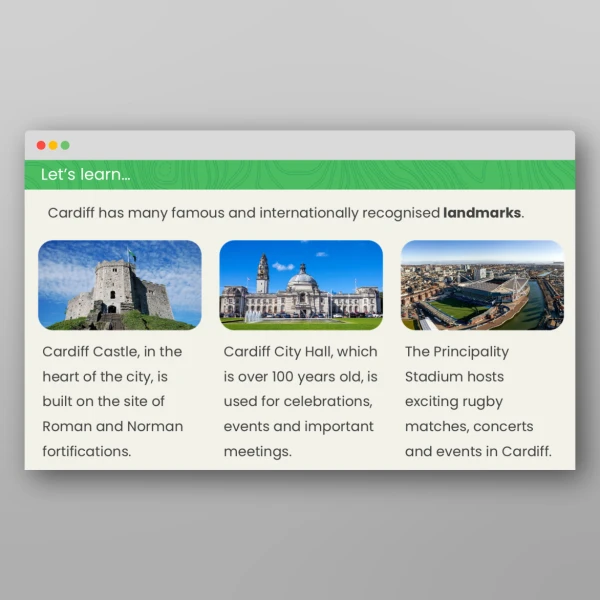 An image of the All About Cardiff Geography PPT Resource